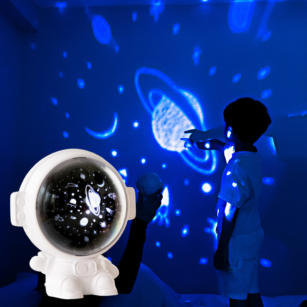 Galaxy Star Projector Starry Sky Night Light Astronaut Lamp Room Decr Gift